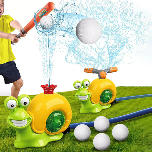 2-in-1 Outdoor Water Spray Toys Aircraft Water Sprinkler Baseball Toy Summer Backyard Lawn Party Fun