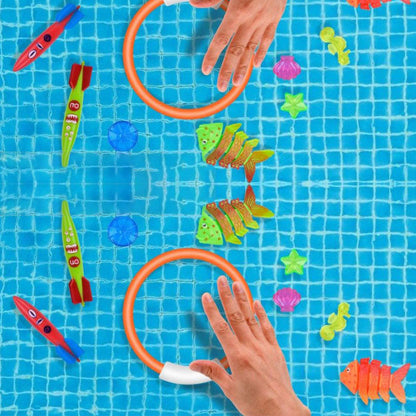28Pcs Set Pool Diving Swimming Toys for Kids Summer Underwater Game Toys