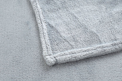 Mink Feel Blanket Soft Cozy Throw Blanket Flannel Blanket -Grey
