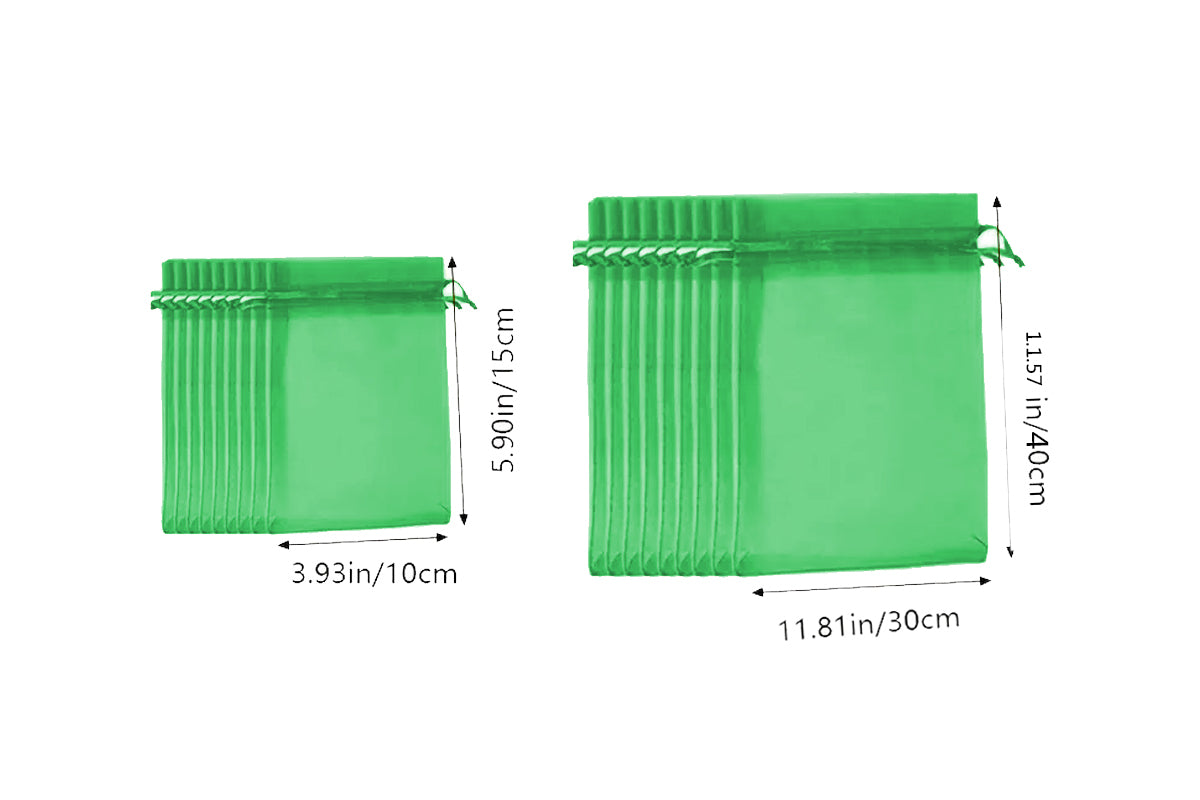 20 Pcs Fruit Protection Bags for Fruit Trees Green Mesh-Green