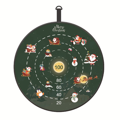 72cm Christmas Dart Board Game Set for Kids Xmas Board Game Toy with 12Pcs Sticky Balls Style 2