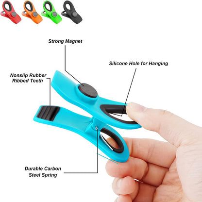 10Pcs Chip Clips Magnetic Bag Clip for Food Storage Clothes Pins Garden