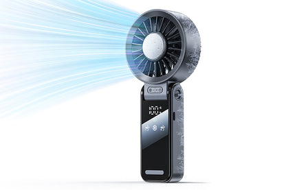 Handheld Foldable High Speed Fan for Travel Outdoor Home Office-Dark Grey