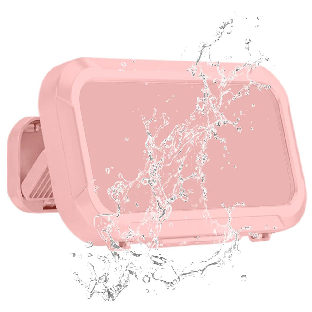 Waterproof Anti-Fog Rotating Shower Phone Holder for Bathroom Smartphone Case-Light Pink