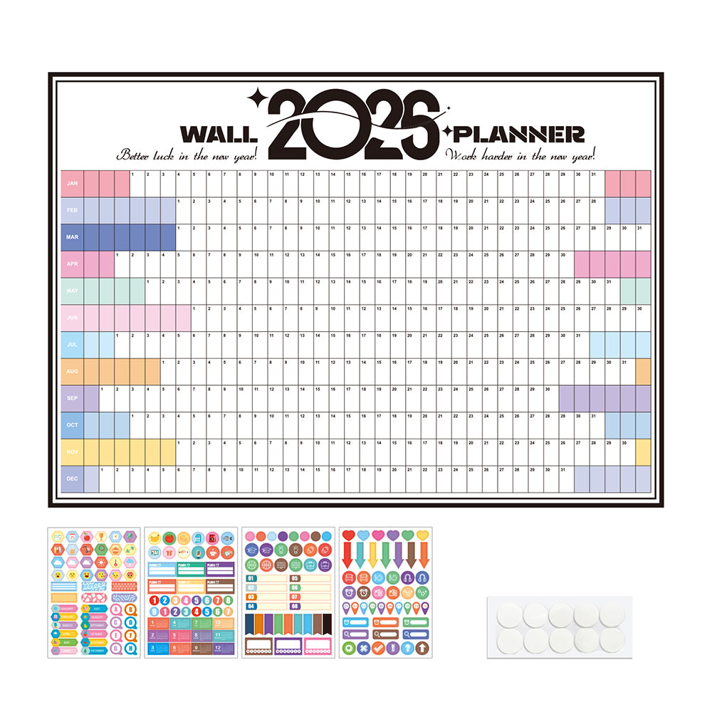 2026 Daily Wall Planner Full Year to View Calendar Home Office School