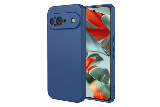 Phone Case Liquid Silicone Shockproof Cover For Google Pixel 9pro XL/Google Pixel 9pro/Google Pixel 9-Blue