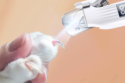 3-in-1 Cat Nail Clippers USB Rechargeable Dog Nail Trimmers with 2 LED Lights