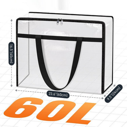 4Pcs Clear Under Bed Storage Containers 60L Sheet Organizers and Storage