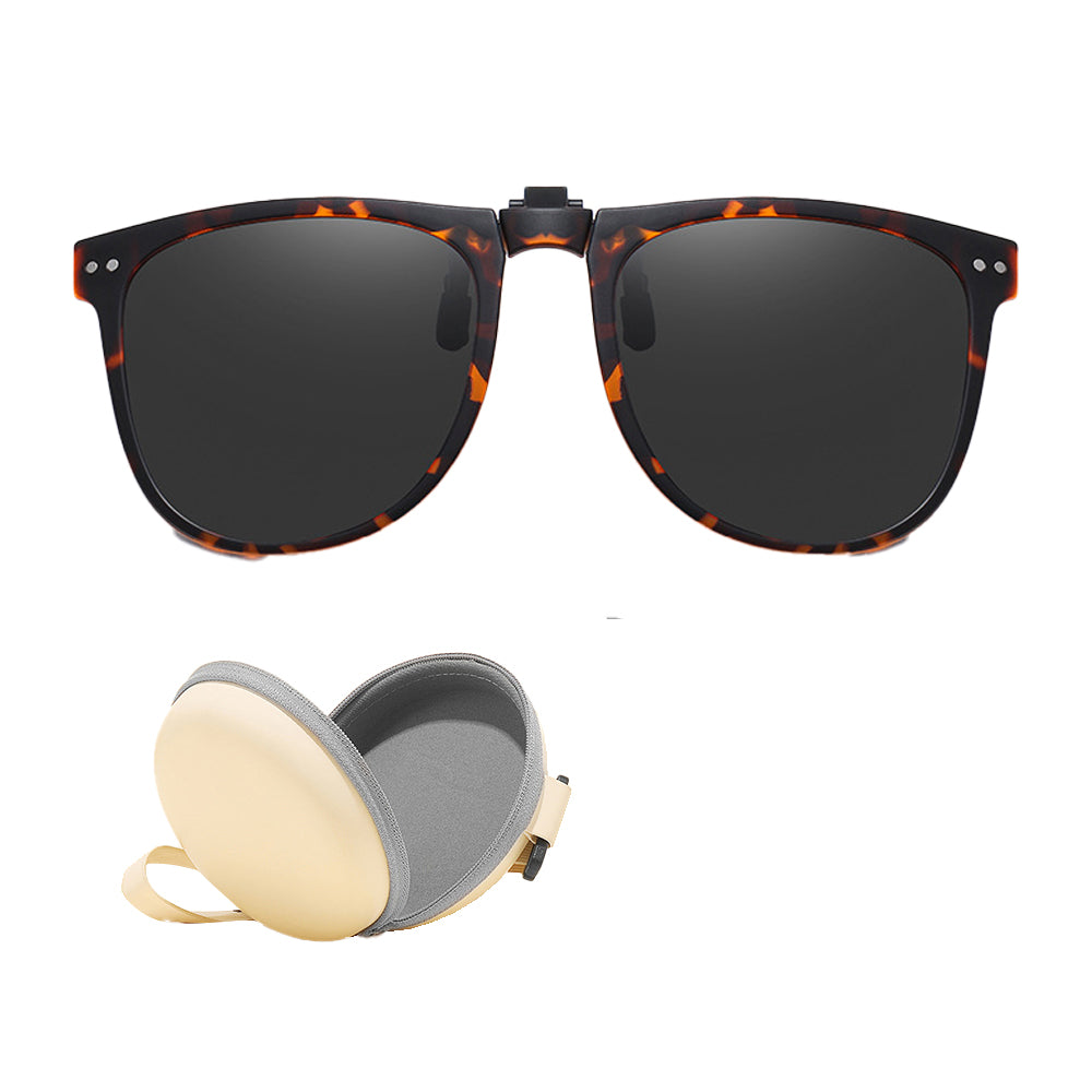 Pair of Clip-On Sunglasses Polarized Flip-Up Glasses for Men and Women Style 4