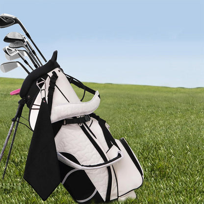 2Pcs Microfiber Golf Towels with Club Brush Waffle Pattern Fishing Towels