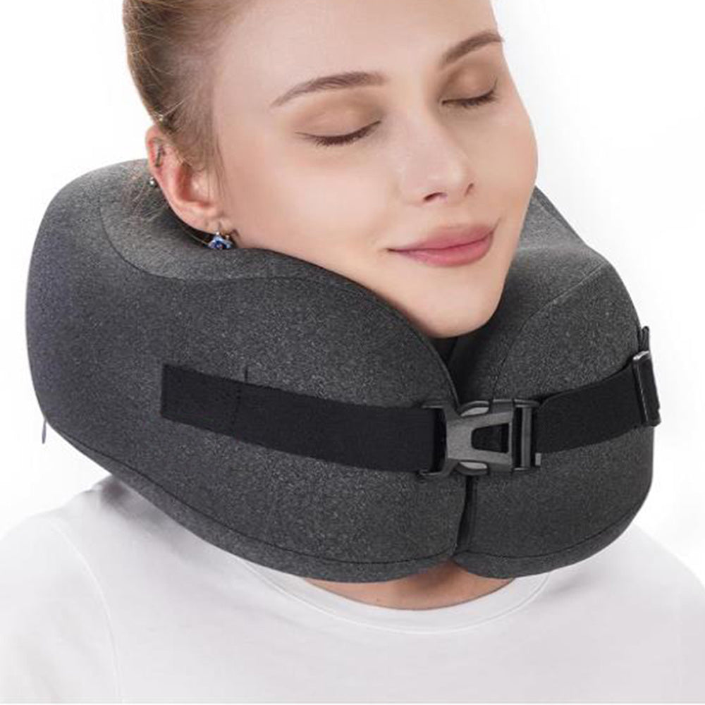 Travel Airplane Pillow Set Memory Foam Neck Pillow Eye Mask Earmuffs Travel Essentials Accessories