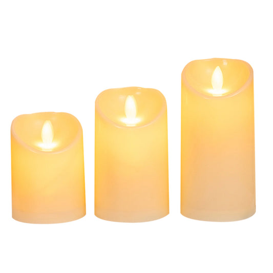 Flameless LED Candles Set of 3 Battery Operated Candles Lights for Home Decor