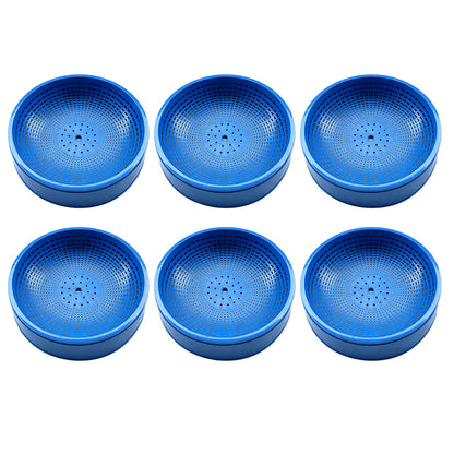 6Pcs Blue Plastic Ventilated Pigeon Egg Nest Bowls for Breeding
