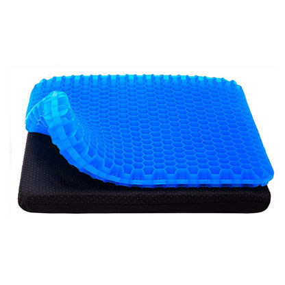 Honeycomb Gel Seat Cushion Breathable Cushion with Non Slip Cover 42x36x6cm
