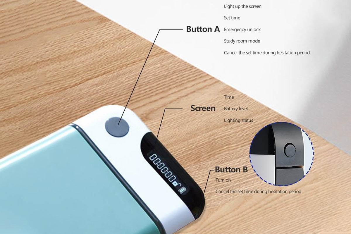Self-Discipline Timer Lock Box for Smartphones - Green