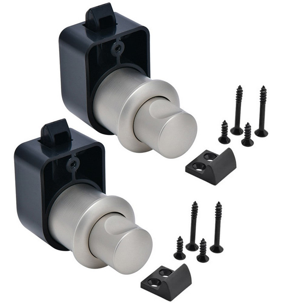 2Pcs Push Button Latch Cupboard Kitchen Door Lock Caravan RV Hardware Accessories