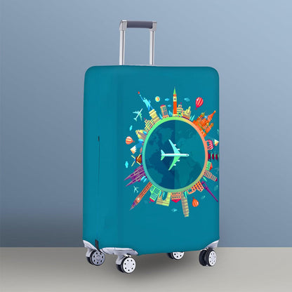 Elastic Protective Luggage Cover Stretchable Travel Suitcase Protector Green