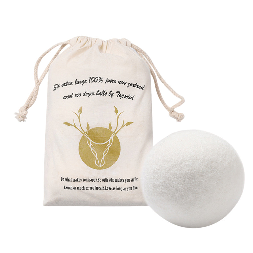 6 Pack Wool Dryer Balls for Softer Laundry and Reduced Static