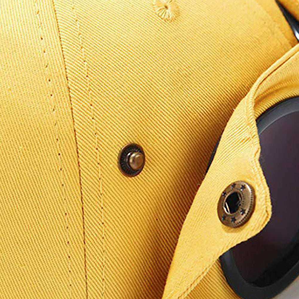 2 In 1 Adjustable Duckbill Hat Eye Shade Baseball Cap Yellow