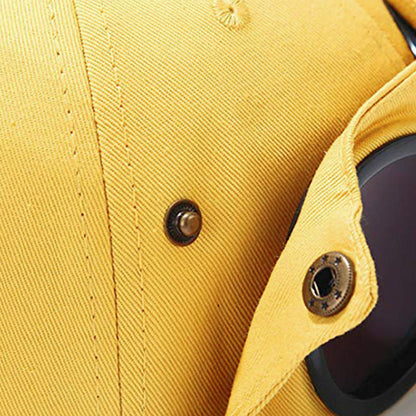 2 In 1 Adjustable Duckbill Hat Eye Shade Baseball Cap Yellow
