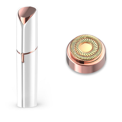 Rechargeable Womens Facial Hair Remover USB Face Shaver for Lip Chin Cheek-White