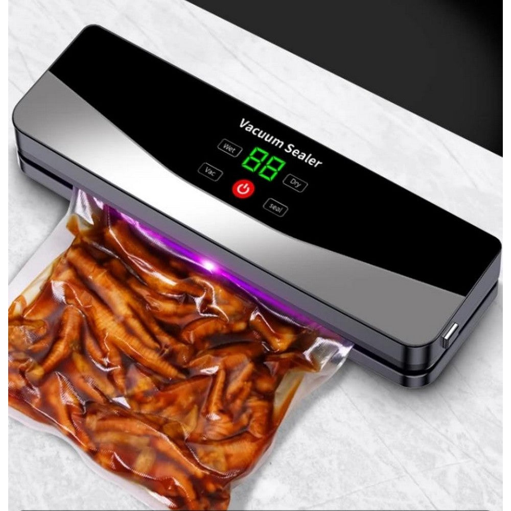 Food Saver Vacuum Sealer Machine Fully Automatic Vacuum Pump With 10 Vacuum Bags-Darky Grey