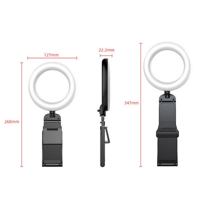 Ring Light with Stand for Desk Clip On LED Selfie Light Desktop for Zoom Meeting