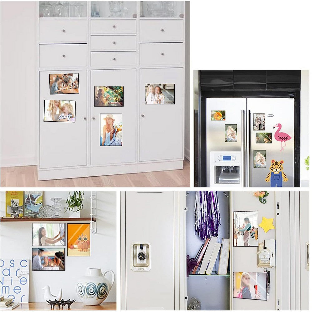 Magnetic Picture Frame for Refrigerator Photo Magnets Sleeves