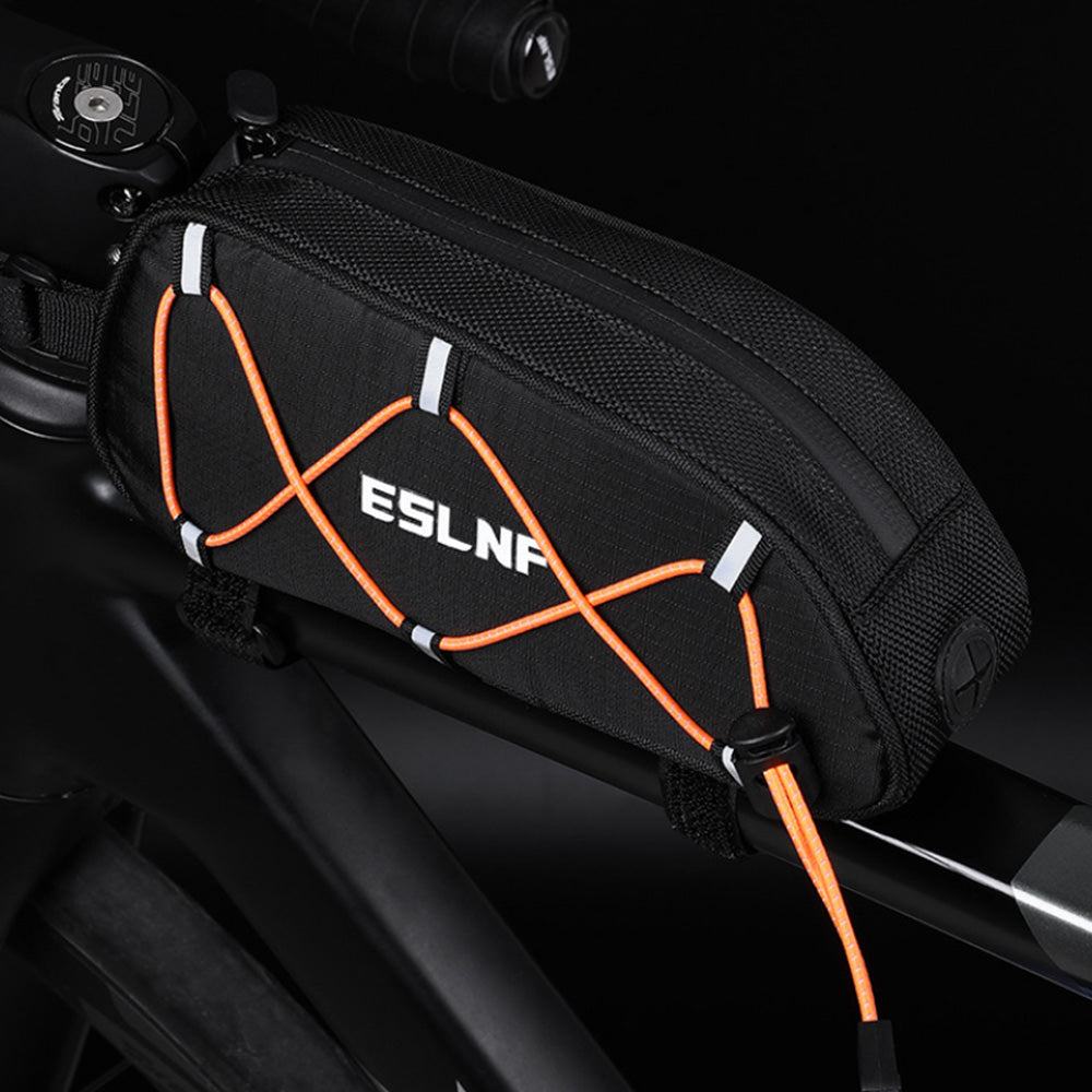 Bike Frame Bag Bicycle  Front Top Tube Storage Bag with Reflective Ropes for Road Cycling