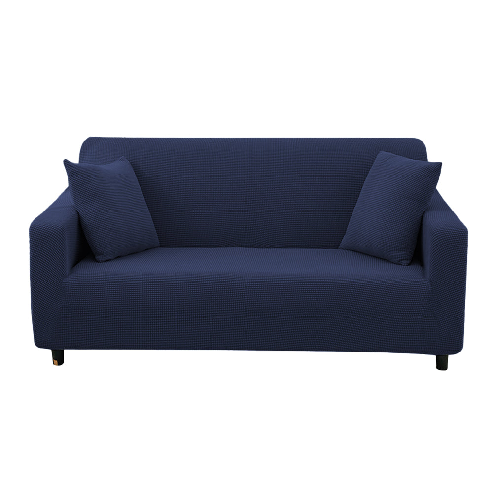 Cloud Yarn Elastic Sofa Cover Full Coverage Couch Furniture Protector -Blue