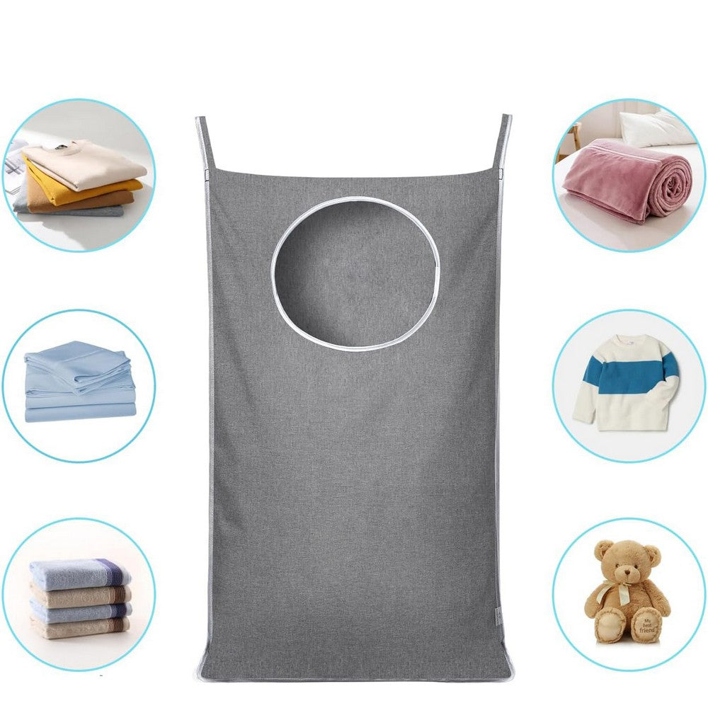 Hanging Laundry Hamper Bag Over the Door Hamper for Dirty Clothes and Toys