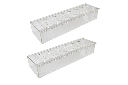 2Pcs Rectangular Acrylic Flower Vase Clear Floral Centerpiece Vase for Dining Table Wedding Tables Decorative Vase Home Decor