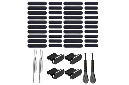 2pcs Phone Speaker Dustproof Stickers Protector Kit for iPhone-Black
