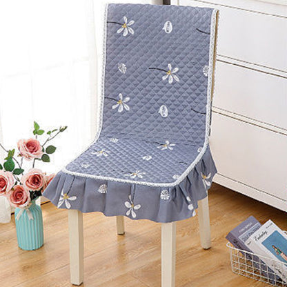 Siamese Chair Cover Non-Slip Thickened Stretch Slipcover Seat Cover -Dark gray