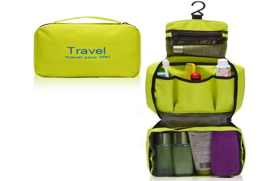 Travel Toiletry Bag for women Portable Hanging Organizer-Green