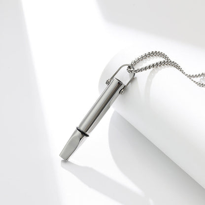 Mindfulness Breathing Necklace Stress Relief Pendant Stainless Steel Anxiety Breathe Necklace Mix-colour