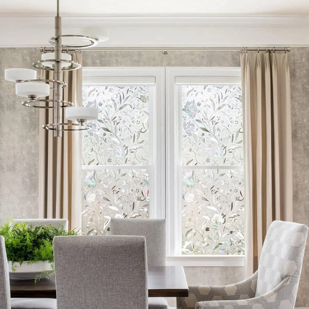 3D Static Clings Reflective Window Film Rainbow Decor Privacy Glass Sticker