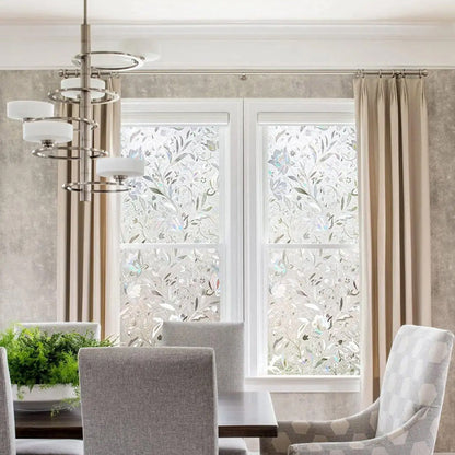 3D Static Clings Reflective Window Film Rainbow Decor Privacy Glass Sticker