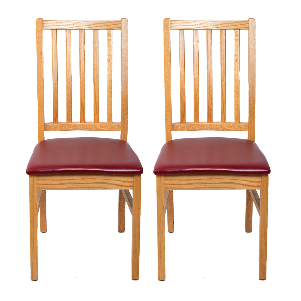 2Pcs Stretchable PU Leather Dining Room Chair Seat Protectors Waterproof Seat Covers