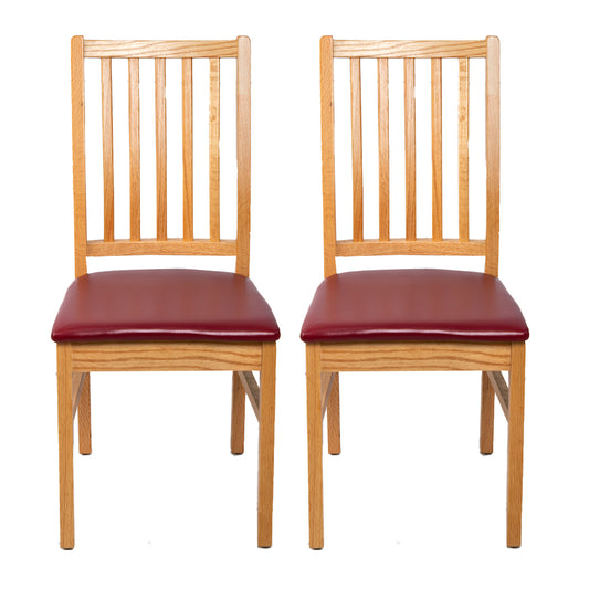 2Pcs Stretchable PU Leather Dining Room Chair Seat Protectors Waterproof Seat Covers