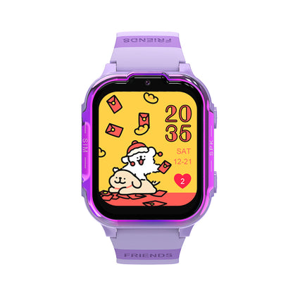 4G Kids GPS Smart Watch Multifunctional Touch Screen Watch with Video Call Camera Alarm Clock Pedometer Purple