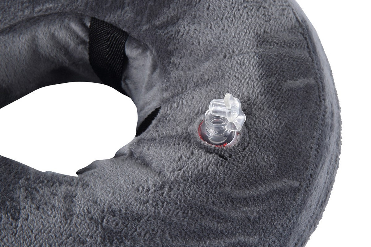 Inflatable Pet Protective Collar - Black and white grid