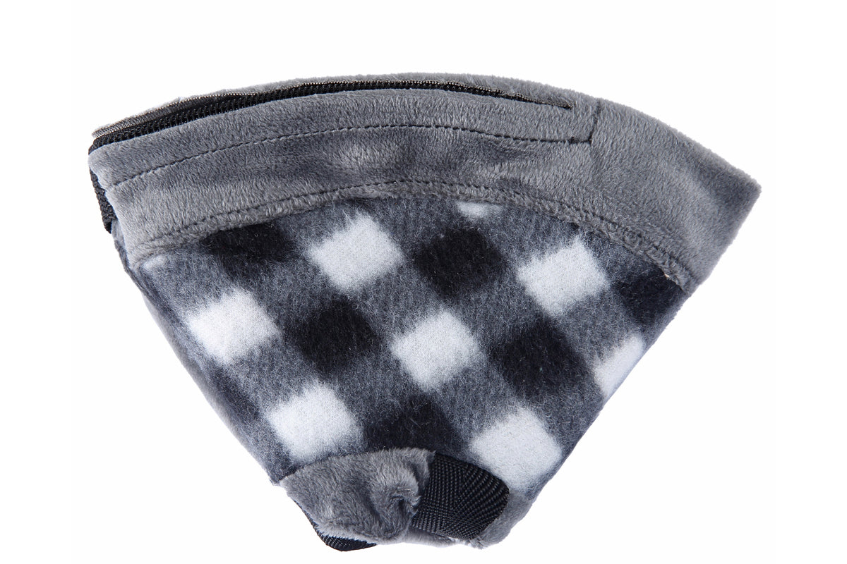 Inflatable Pet Protective Collar - Black and white grid