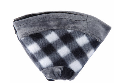 Inflatable Pet Protective Collar - Black and white grid