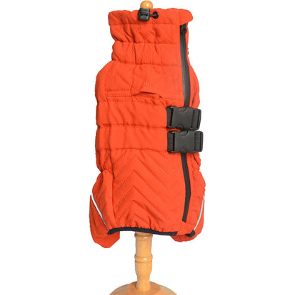 Warm Dog Vest Reflective Coat Windproof Winter Jacket for Pet Dogs Orange