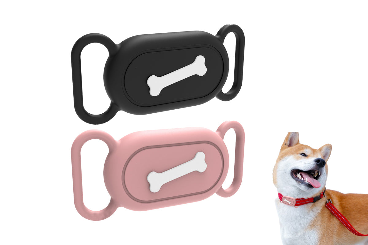 2PCS Silicone Pet Collar Holder Water Resistant Pet Collar Case for Samsung Galaxy SmartTag 2-Cat paw