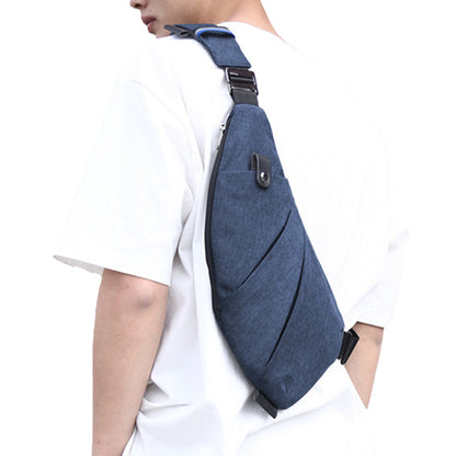 Multifunctional Anti-theft Sling Chest Pack Crossbody Bag Blue