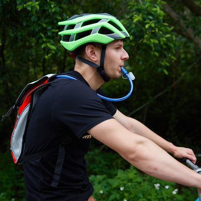 Hydration Backpack Pack with 2L Water Bladder Water Rucksack Backpack for Hiking Running Biking Red