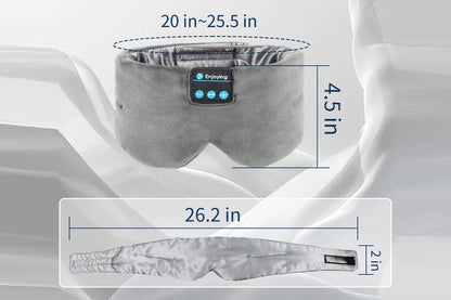 Bluetooth Sleep Mask with Headphones Music Eye Mask for Sleeping Travel Meditation -Grey