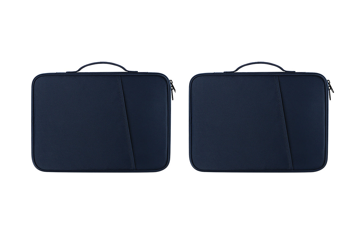 2Pcs Tablet Sleeve 10.8-13 inch Laptop Sleeve Protective Carrying Case Bag Travel Pouch-Blue